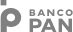 Logo da marca BANCO PAN em letras maiúsculas cinzas