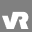 Logo da marca VR em letras maiúsculas cinzas
