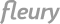 Logo da marca FLEURY em letras maiúsculas cinzas